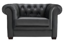Heart of House - Chesterfield - Leather Chair - Black